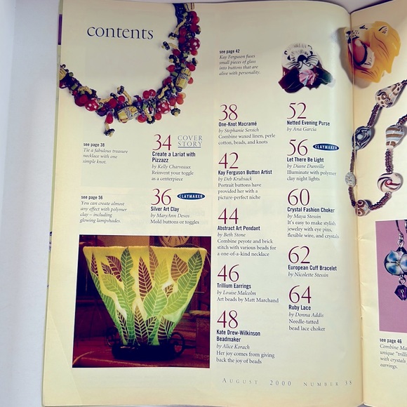 BEAD & BUTTON MAGAZINE 2 ISSUES YEAR 2000 - Picture 9 of 11